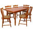 Ver imagem 1 de Conjunto Mesa de Jantar 160cm com 6 Cadeiras Estofadas Multimóveis CR50086