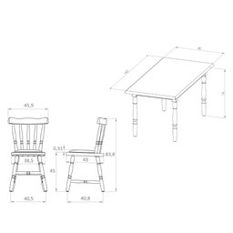Conjunto Mesa de Jantar 160cm com 6 Cadeiras Estofadas Multimóveis CR50086 - 4