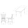 Conjunto Mesa de Jantar 160cm com 6 Cadeiras Estofadas Multimóveis CR50086 - 4