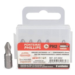 Ponteira para Parafusadeira Ph3x25mm - Noll - 1 Ponteira para Parafusadeira Ph3x25mm - Noll - 1