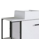 Ver imagem 7 de Gabinete para Banheiro Suspenso Industrial com Cuba Ametista Branca Branco