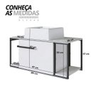 Ver imagem 3 de Gabinete para Banheiro Suspenso Industrial com Cuba Ametista Branca Branco