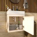 Ver imagem 3 de Gabinete Madrid Suspenso Armário Organizador para Banheiro - Off White