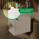 Ver imagem 4 de Gabinete Madrid Suspenso Armário Organizador para Banheiro - Off White