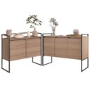 Ver imagem 1 de Buffet Jogo Buffets Ayla 5 Portas 1 Prateleira MDP Industrial Montana Plata Móveis