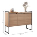 Ver imagem 5 de Buffet Jogo Buffets Ayla 5 Portas 1 Prateleira MDP Industrial Montana Plata Móveis