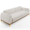 Ver imagem 1 de Sofá 04 Lugares Para Sala de Estar Kiev 260 cm D02 Linho Cru C-443 - Lyam Decor
