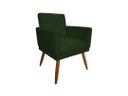 Ver imagem 2 de Poltrona Decorativa Nina Riscado Suede Verde Pés Madeira Ms Decor
