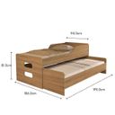 Ver imagem 3 de Bicama com Grade de Proteção Solteiro Reforçada Elis 100%mdf:amendoa