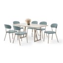 Ver imagem 2 de Conjunto Sala de Jantar com 6 Cadeiras Betina Bege/Champagne/Verde Claro/Off White
