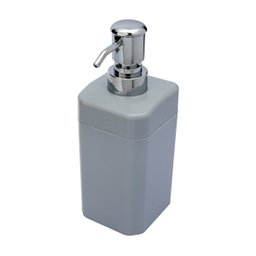 Dispenser Porta Sabonete Líquido 300ml Com Fixação Parede:Cinza - 1