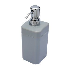 Dispenser Porta Sabonete Líquido 300ml Com Fixação Parede:Cinza