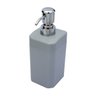 Dispenser Porta Sabonete Líquido 300ml Com Fixação Parede:Cinza - 1
