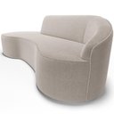 Ver imagem 5 de Sofá 3 Lugares Curvo Living Firenze Direito D02 Bouclê Creme 230cm B-54 - Lyam