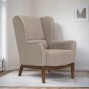 Ver imagem 1 de Poltrona Dekorien Milena Linho Aveia Alto Acabamento