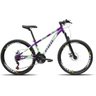 Bicicleta aro 26 Freeride PRO X Mandrake Hiten 21 Velocidades Freio a Disco Aros Vmaxx Roxo Adesivo  - 1