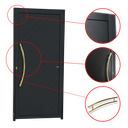 Ver imagem 3 de Porta Lambril Savana c/Puxador e. Super Preto Dourado 90 Brimak