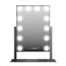 Espelho de Mesa Profissional Hollywood Dc117 C/12 Led Bulbo e Relógio Rosa Gbmax - 2