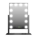 Ver imagem 2 de Espelho de Mesa Profissional Hollywood Dc117 C/12 Led Bulbo e Relógio Rosa Gbmax