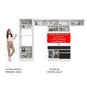 Ver mais imagens de Armário de Cozinha Completa 350cm Branco/Preto Glamy Madesa 01