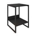 Ver imagem 3 de Mesa Cabeceira Industrial Preta Tókio Base Ferro Preto