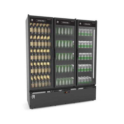 Auto Serviço Vanguard Extra Frio 3 Porta -5 ºc Asvef3ppp Preto/preto 220v - Refrimate