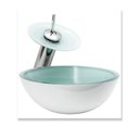 Ver imagem 1 de Cuba Redonda 30cm + Torneira Cascata + Valvula - Kit Branca