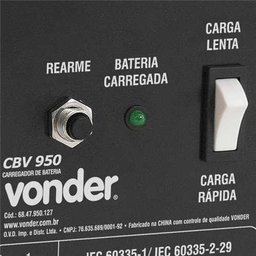 Carregador de Bateria 127 V~ Cbv 950 Vonder - 3 Carregador de Bateria 127 V~ Cbv 950 Vonder - 3