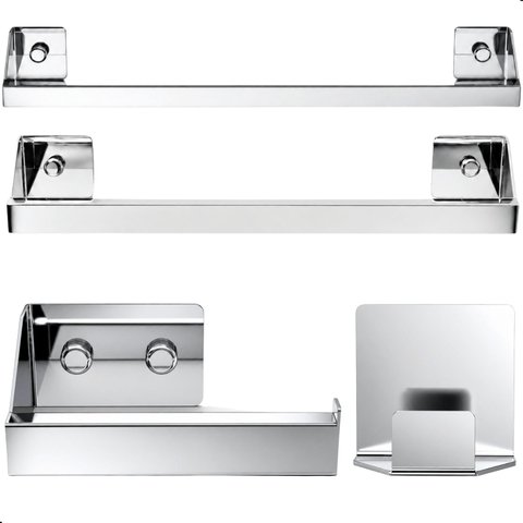 Kit de Acessórios para Banheiro Inox 4 Pçs F.Master Slim Df
