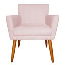 Ver imagem 2 de Poltrona Decorativa para Sala de Estar Cecília Suede Rosa Claro - Montanaris Decor Md Montanaris Dec