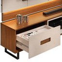 Ver imagem 3 de Rack com Painel Madri 2,40m para Tvs de até 75 Polegadas Off White/freijo