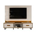 Ver imagem 2 de Rack com Painel Madri 2,40m para Tvs de até 75 Polegadas Off White/freijo