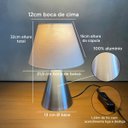 Ver imagem 2 de Kit 2 Abajur Luminaria de Mesa Clássico Elegante Cone Decoração Iluminação Casa e Sala, Quarto