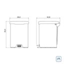 Ver imagem 5 de Lixeira com Pedal New em Aço Inox Polido 12 L Tramontina
