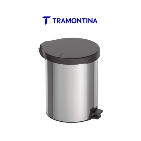 Lixeira com Pedal New em Aço Inox Polido 12 L Tramontina
