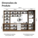 Ver imagem 3 de Armário de Cozinha Completa 340 cm Rustic/Branco Vik Madesa 01