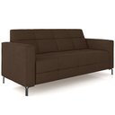 Ver imagem 1 de Sofá 3 Lugares Sala Living Industrial 180cm Senna K01 Veludo Marrom - Lyam Decor
