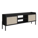 Ver imagem 2 de Rack 2 Portas 183cm Palhinha Pé Madeira Oslo Artesano | Nero