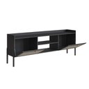 Ver imagem 1 de Rack 2 Portas 183cm Palhinha Pé Madeira Oslo Artesano | Nero