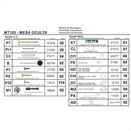 Mesa Escrivaninha Oculta Naturalle Mt105 Decibal - 2