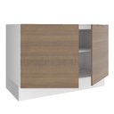 Ver imagem 4 de Balcão de Pia Madesa Stella 2 Portas Branco/Rustic Cor:Branco/Rustic