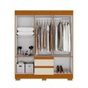 Ver imagem 2 de Guarda Roupa Acp Maya 6 Portas com Pés - Cinamomo/off White