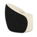 Ver imagem 6 de Poltrona Sala Orgânica Kit 2 Lua Fixa Sintético Pu Preto/linho D03 - D’Rossi