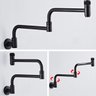 Torneira de Parede Articulavel Gourmet Comprida Metal com Giro de 360 Cor Preto Fosco Pia Cuba Fogão - 5