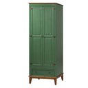 Ver imagem 1 de Armario Malibu 2 Portas e 1 Gaveta Cor Verde com Amendoa 204 Cm - 63567