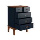 Ver imagem 3 de Cômoda 5 Gavetas - Cor: Azul Petróleo