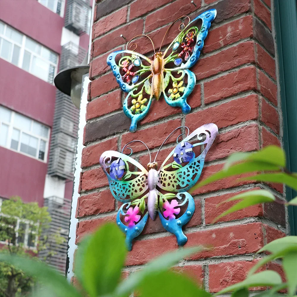 Borboleta de Metal Grande para Parede Decoração Jardim Sala - 2