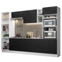 Ver imagem 3 de Armário de Cozinha Completa 330cm Branco/Preto Agata Madesa 02