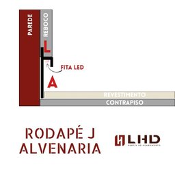Perfil Rodapé Invertido, Mod "j ", Alumínio Epóxi Preto Fosco , 10 X 13 X 50 X 3000 Mm - 5