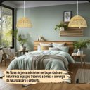 Ver imagem 4 de Pendente em Fibra Natural Junco Artesanal Mesa Boho Nat49